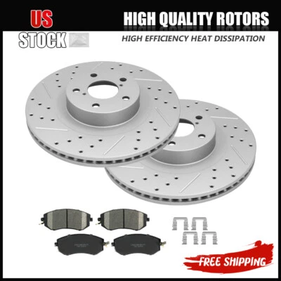 Rotores de freio a disco dianteiro + pastilhas de cerâmica para Subaru Forester XV Crosstrek BRZ - Imagem 1 de 4