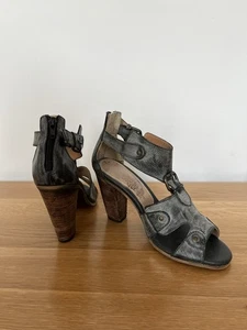 Next Grey Heeled Gladiator Sandals. Size 5 - Picture 1 of 24