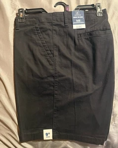 NWT George Above the Knee 9" Inseam Black Soot , Stretch Shorts, Mens Size 42 - Picture 1 of 2