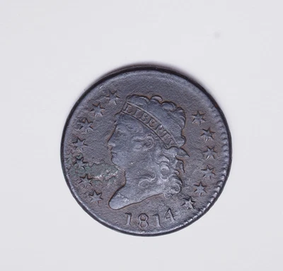 Centavo grande cabeza clásica 1814 1 c.  ccb Foto 1 de 3