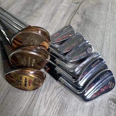 Vintage Wilson Golf Club Set Steel 4-9 Iron 1,3,4 Woods Patty Berg Mickey Wright - Изображение 1 из 4