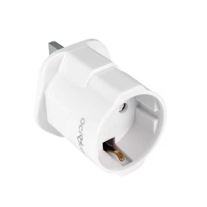 Adaptador enchufe europeo al Reino Unido, tipo C, E y F al tipo G, blanco - Imagen 1 de 7