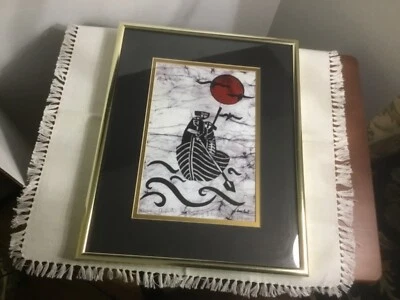 Amos Amit Rowing To Freedom 限量版蜡染印刷版 #173/500 签名框架 — 第 1/4 张图片