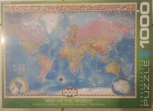 Map of the World 1000 Piece Jigsaw Puzzle Eurographics New Sealed - Picture 1 of 2
