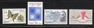France 1980 SC# 1708 - 1711 - Four Different Stamps - M-H Lot # 135 - Image 1 of 2