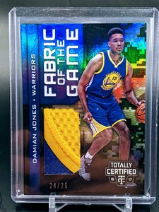 2016-17 Panini Totally Certified Camo Damian Jones Memorabilia  Rookie RC #/25