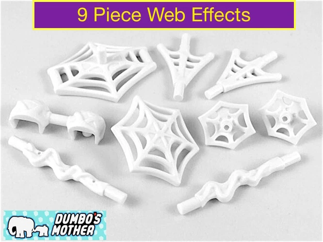 LEGO белый веб-эффекты Spider человек минифигурка аксессуар питания эффекты X 9 новый - Изображение 1 из 1