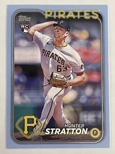 2024 Topps Update Hunter Stratton Blue Fathers Day Parallel /50 US348 Pirates - Picture 1 of 2