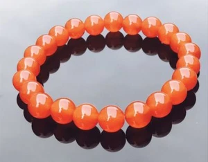CARNELIAN JAPA BRACELET RED ONYX BEADS FOR CREATIVITY WRIST BAND HINDU YOGA PUJA - Picture 1 of 2
