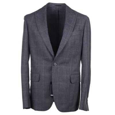 DSquared2 Extra-Slim 'Napoli' Gray Check Soft Flannel Wool Suit 42R (Eu 52) NWT - Image 1 of 4