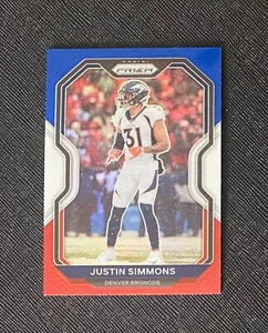 Panini Prizm #118 2020 Justin Simmons (RC) Denver Broncos - Imagen 1 de 2