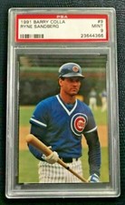 RYNE SANDBERG 1991 Barry Colla Photography #9 PSA 9 - Mint