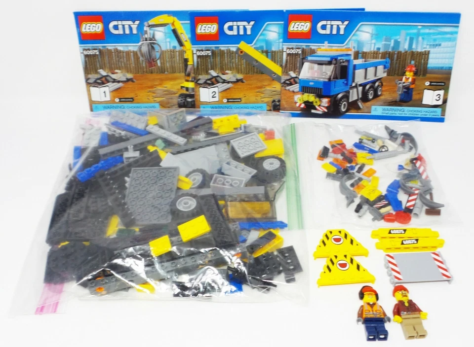 Lego City Construction 60075 - Excavator and Truck - COMPLETE w/ 3 Manuals - Image 1 of 4
