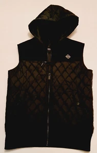Mossimo Men’s Puffer Vest Black Size S With Hood Full Zip - Picture 1 of 13