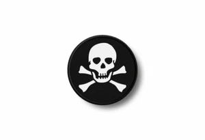 Patch toppe toppa termoadesiva stampado biker teschio cranio pirata skull r7 - Imagen 1 de 1
