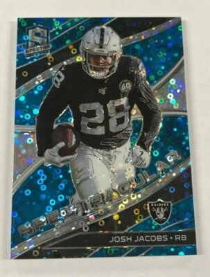 2020 Panini Spectra Spectracular Blue Disco JOSH JACOBS SP #14/50 Made Raiders  - Image 1 of 2