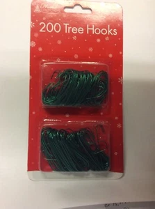 200 Green wire Christmas Tree decoration hooks FREE DELIVERY UK - Picture 1 of 1