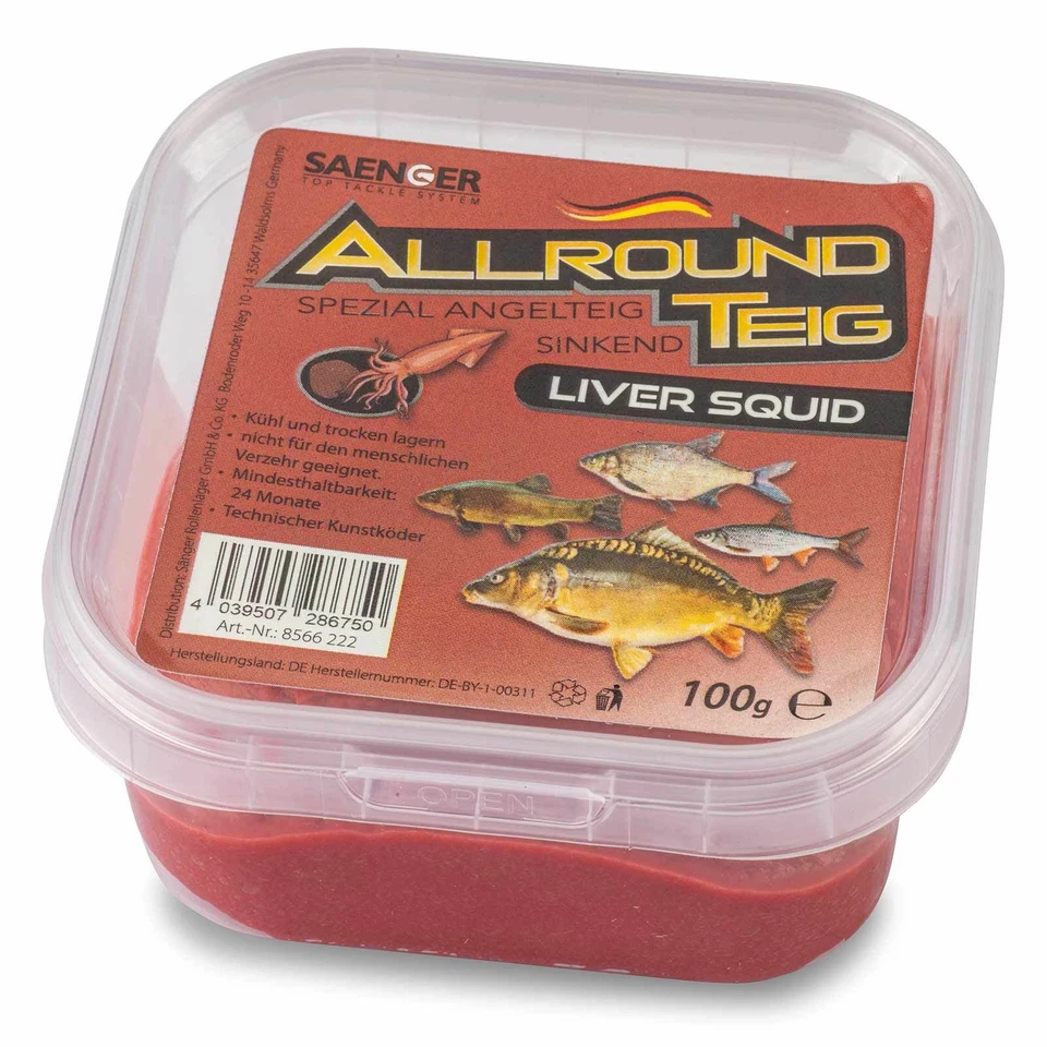 (44,90€/1kg) Sänger Allroundteig 100g Liver Squid Angeln Lockstoff - Bild 1 von 1