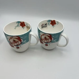 Lenox Simply Fine Chirp Tee Kaffee Becher Floral 10 Unzen Bone China Neu 2er Set - Bild 1 von 10