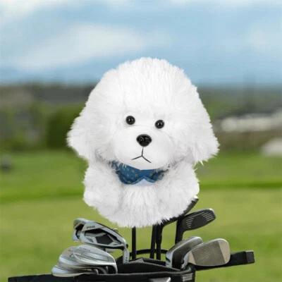 White Cute Teddy Cartoon Animal Golf Club Head Cover #460CC Driver Wood Cover - Image 1 of 4