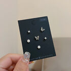 1Set Silver Color Zircon Butterfly Pearl Stud Earrings Fashion Circle Earrin _cu