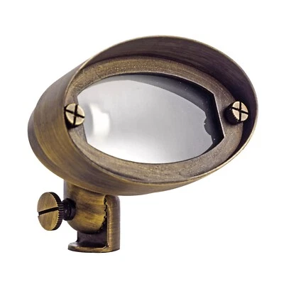 Oval Solid Brass Flood Light Fixture for Outdoor Landscape Lighting - Image 1 of 4