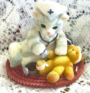 "Estatuilla de CALICO GATITOS - 2000 ""Your Touch Heals Body ad Soul" - Imagen 1 de 4