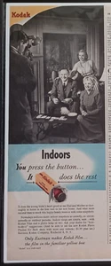 1949 Kodak Verichrome Film Vintage Print Ad 1940s Indoors Family Photos - Picture 1 of 1