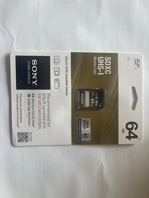 Sony 64GB SDXC UHS-I Class 10 Camera Memory Card SF64UY/TQMN - Image 1 of 2