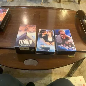 james cameron TITANIC 1997 2 VHS Tapes - Picture 1 of 9