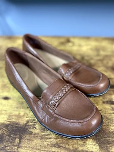 Clarks Collection Cora Viola Damen-Slipper Leder-Halbschuhe ─ braun Größe 10 - Bild 1 von 14