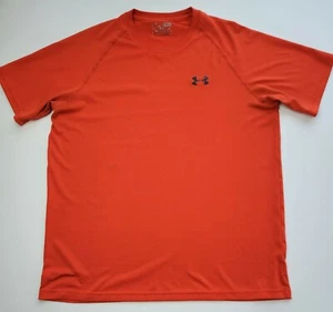 Under Armour Men's Orange Logo Crew Neck T-Shirt Medium - Picture 1 of 9