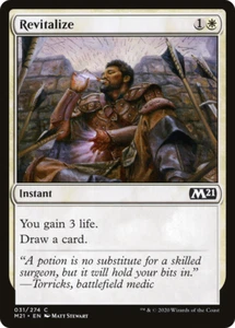 REVITALIZE x4 mtg quasi nuovo-M21 Magic Core Set 2021 4 comuni - Foto 1 di 1