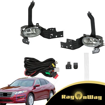 For  2008 2009 2010 Honda Accord Left&Right Side Fog Lights w/Wiring+Switch Kits - Изображение 1 из 4