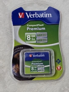 Verbatim 8 GB 66x CompactFlash Memory Card NEW SEALED - Picture 1 of 6