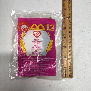 McDonald's Happy Meal Toy TY Teenie Beanie Babies 1999 Chip the Cat #12 Nuevo en Paquete - Imagen 1 de 4