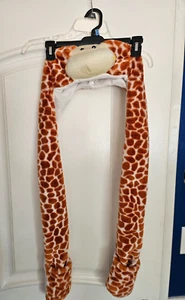 Giraffe Animal Hat Scarf With Long Mittens all in One - Picture 1 of 9