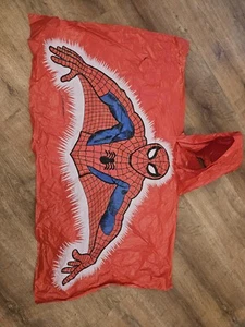 1976 Marvel Spider-Man Vinyl Poncho /Halloween Costume- DAMAGED ** - Picture 1 of 3