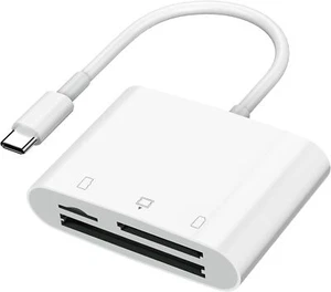 3 Slot CF Micro SD Card Reader USB C for iPhone15 Android Phone iPad Mac Laptop - Zdjęcie 1 z 1