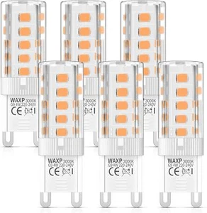 G9 LED Bulbs Warm White 4W, 3000K, Equivalent 40W G9 Halogen Light Bulbs, No 6 - Picture 1 of 12