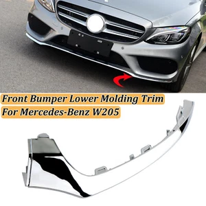 Left Front Bumper Lower Chrome Trim For Mercedes Benz W205 C-Class 2015-2018 - Picture 1 of 11