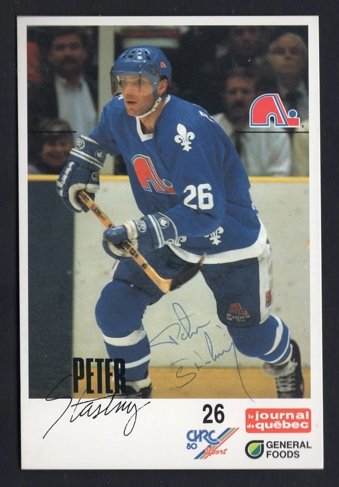 Peter Stastny Quebec Nordiques Autographed Promotional Postcard - Image 1 of 1