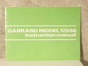 Garrard Modell 125AB Plattenspieler Original Bedienungsanleitung EUC - Bild 1 von 5