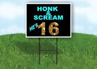 HONK SCREAM SHES 16 BLUE GOLD Yard Sign with Stand LAWN SIGN