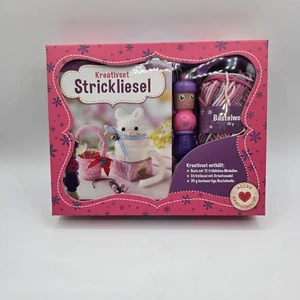 Kreativset Strickliesel Spool Knitter W Book/Yarn German Rare Wooden 4 Hook NIB - Picture 1 of 5