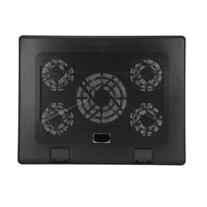Laptop Cooler Silent Operation Laptop Cooling Stand With 5x Fan Dual USB Port FY - Afbeelding 1 van 22