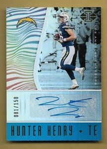 HUNTER HENRY 2017 PANINI ILLUSIONS AUTOGRAFO AUTO SP CARD #'D /150 NFL PATRIOTS! - Foto 1 di 2