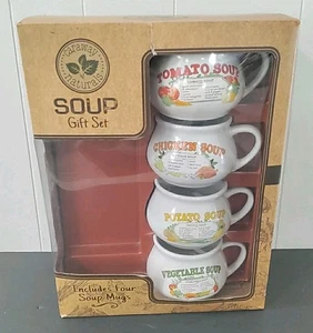 Dat'l Do-it /Caraway Soup Bowl Set - 4 Recipe Soup Mugs Only, NO SOUP New Open  - Picture 1 of 14