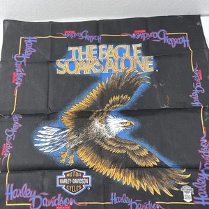 Bandana moto d'epoca HARLEY DAVIDSON L'aquila vola da sola made in USA - Foto 1 di 5