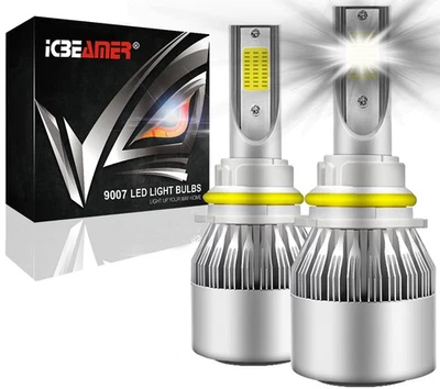 9007 HB5 COB C6 LED 6000K White Direct Replace Factory Halogen Light Bulbs H108 - Image 1 of 4